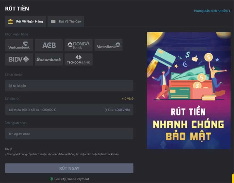 Làm thế nào để rút tiền từ trang web game Acb8? - Acb8